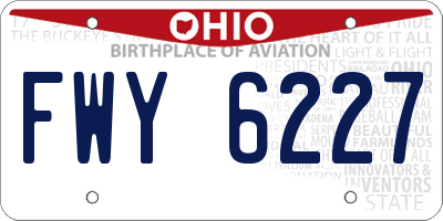 OH license plate FWY6227