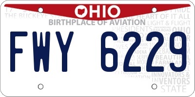 OH license plate FWY6229