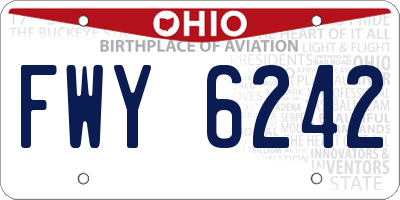 OH license plate FWY6242