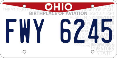 OH license plate FWY6245