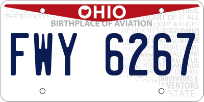 OH license plate FWY6267