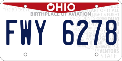 OH license plate FWY6278