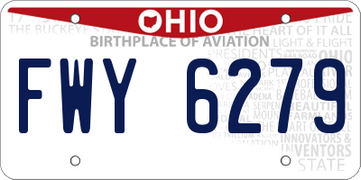 OH license plate FWY6279