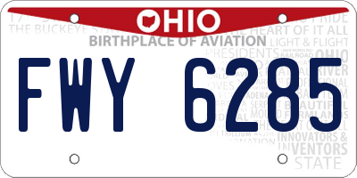 OH license plate FWY6285