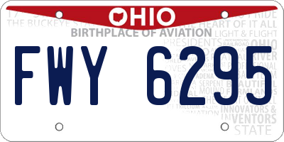 OH license plate FWY6295