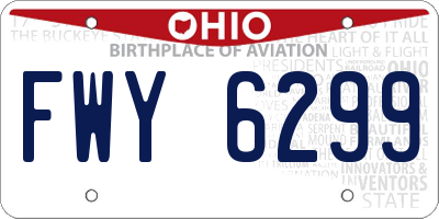 OH license plate FWY6299
