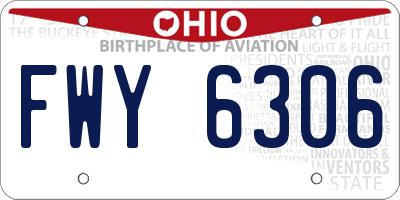 OH license plate FWY6306