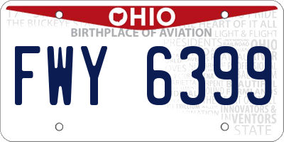 OH license plate FWY6399