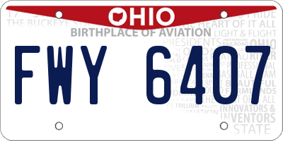OH license plate FWY6407