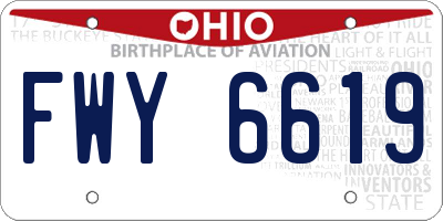 OH license plate FWY6619