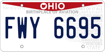OH license plate FWY6695