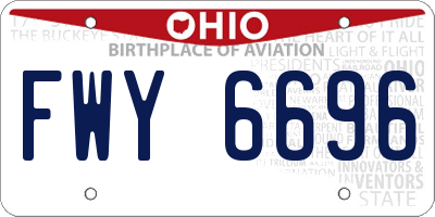 OH license plate FWY6696