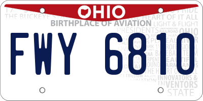 OH license plate FWY6810