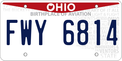 OH license plate FWY6814