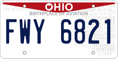 OH license plate FWY6821