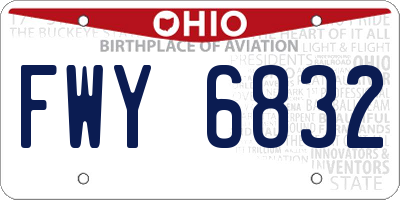 OH license plate FWY6832