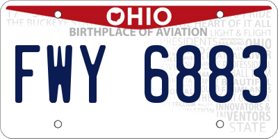 OH license plate FWY6883
