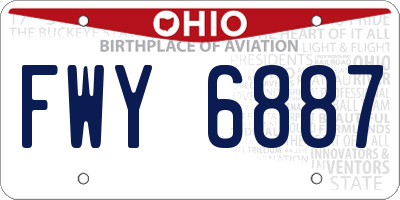 OH license plate FWY6887