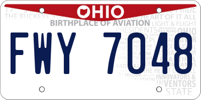 OH license plate FWY7048