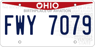 OH license plate FWY7079