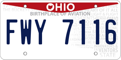 OH license plate FWY7116