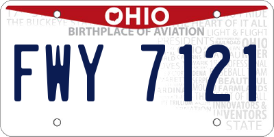 OH license plate FWY7121
