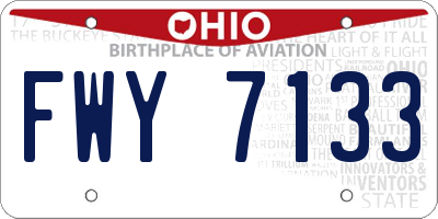 OH license plate FWY7133