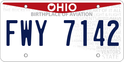 OH license plate FWY7142