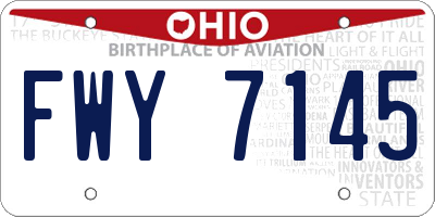 OH license plate FWY7145