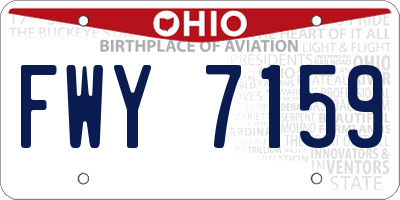 OH license plate FWY7159