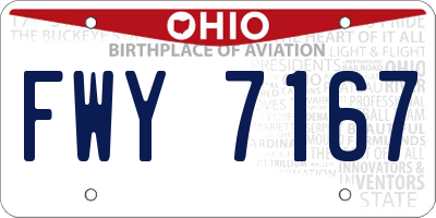 OH license plate FWY7167
