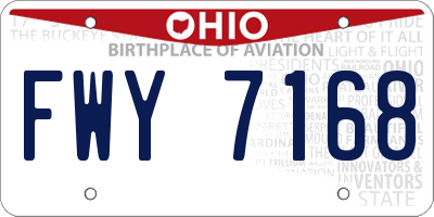 OH license plate FWY7168