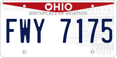 OH license plate FWY7175