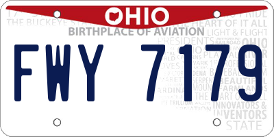 OH license plate FWY7179