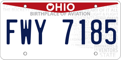 OH license plate FWY7185