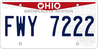 OH license plate FWY7222