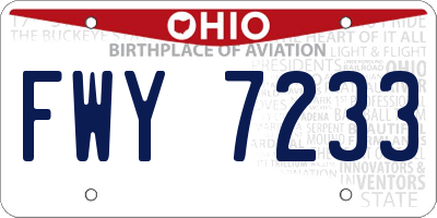 OH license plate FWY7233