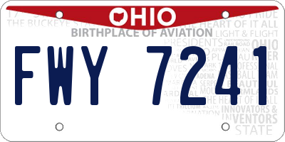 OH license plate FWY7241