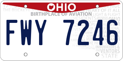 OH license plate FWY7246