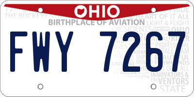 OH license plate FWY7267