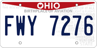 OH license plate FWY7276