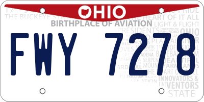 OH license plate FWY7278
