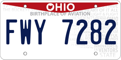 OH license plate FWY7282