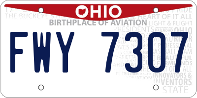 OH license plate FWY7307