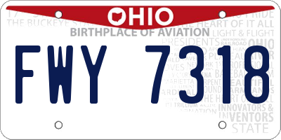 OH license plate FWY7318