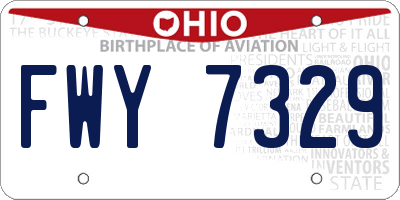 OH license plate FWY7329