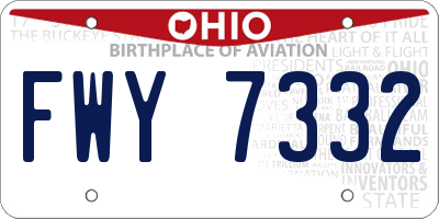 OH license plate FWY7332