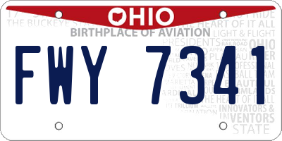 OH license plate FWY7341