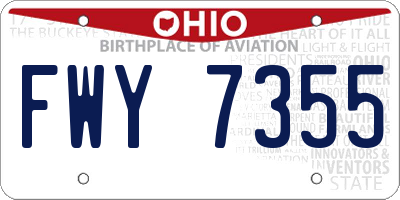 OH license plate FWY7355