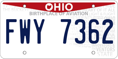 OH license plate FWY7362